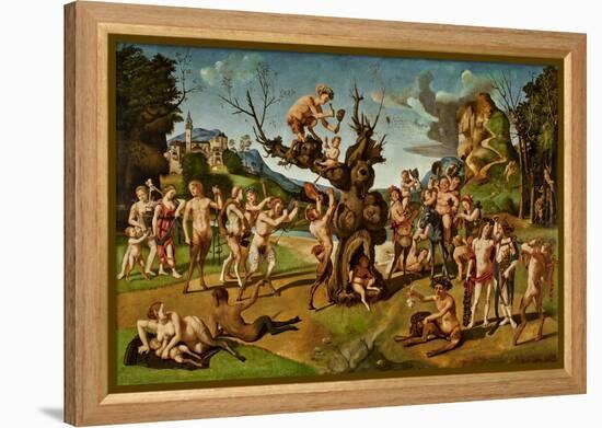 The Discovery of Honey by Bacchus, C.1499 (Tempera on Panel)-Piero di Cosimo-Framed Premier Image Canvas