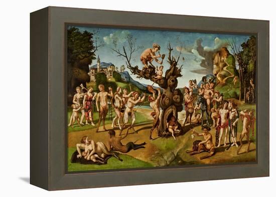 The Discovery of Honey by Bacchus, C.1499 (Tempera on Panel)-Piero di Cosimo-Framed Premier Image Canvas