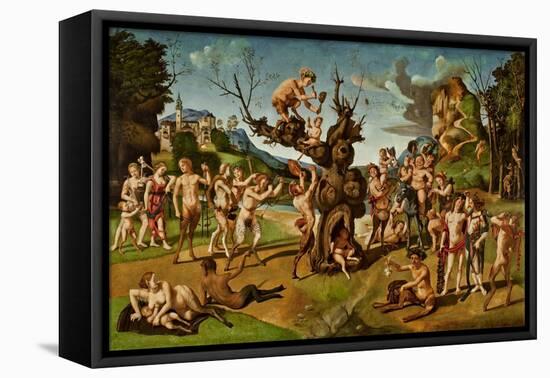 The Discovery of Honey by Bacchus, C.1499 (Tempera on Panel)-Piero di Cosimo-Framed Premier Image Canvas