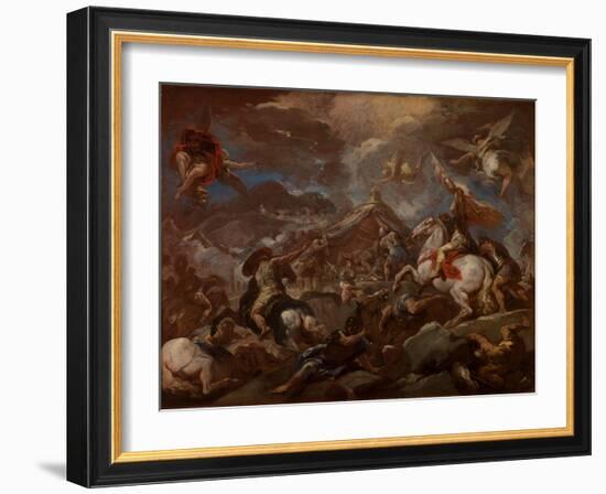 The Discovery of the Body of Holofernes, 1703-04-Luca Giordano-Framed Giclee Print