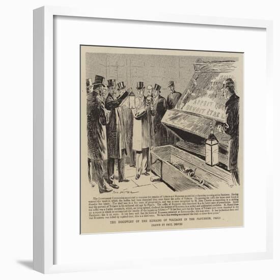 The Discovery of the Remains of Voltaire in the Pantheon, Paris-Paul Destez-Framed Giclee Print