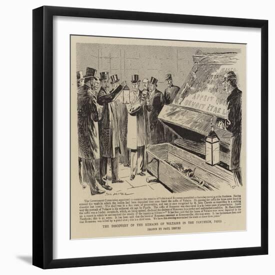 The Discovery of the Remains of Voltaire in the Pantheon, Paris-Paul Destez-Framed Giclee Print