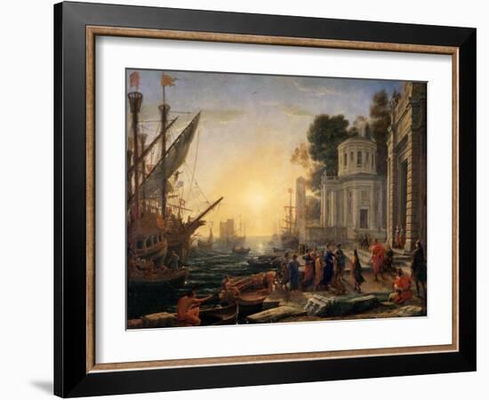 The Disembarkation of Cleopatra at Tarsus-Claude Lorraine-Framed Giclee Print