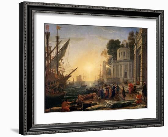 The Disembarkation of Cleopatra at Tarsus-Claude Lorraine-Framed Giclee Print