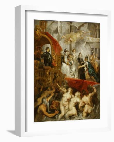 The Disembarkation of Marie De' Medici at the Port of Marseilles on November 3, 1600-Peter Paul Rubens-Framed Giclee Print