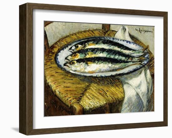 The Dish of Mackerels, C.1923-Gustave Loiseau-Framed Giclee Print