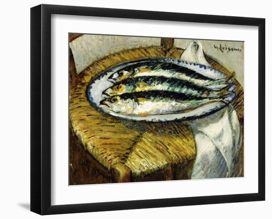 The Dish of Mackerels, C.1923-Gustave Loiseau-Framed Giclee Print