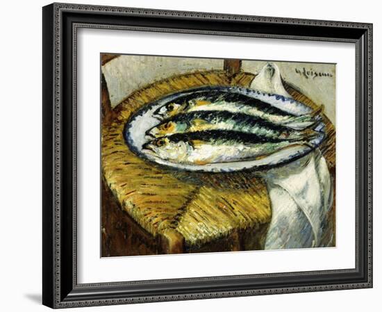 The Dish of Mackerels, C.1923-Gustave Loiseau-Framed Giclee Print