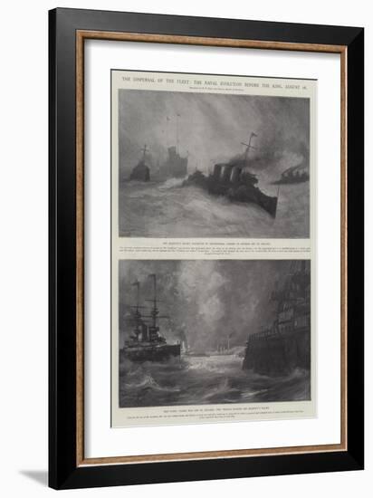 The Dispersal of the Fleet, the Naval Evolution before the King, 18 August-Fred T. Jane-Framed Giclee Print