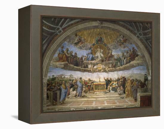 The Disputation of the Holy Sacrament, from the Stanza Della Segnatura, 1509-10-Raphael-Framed Premier Image Canvas