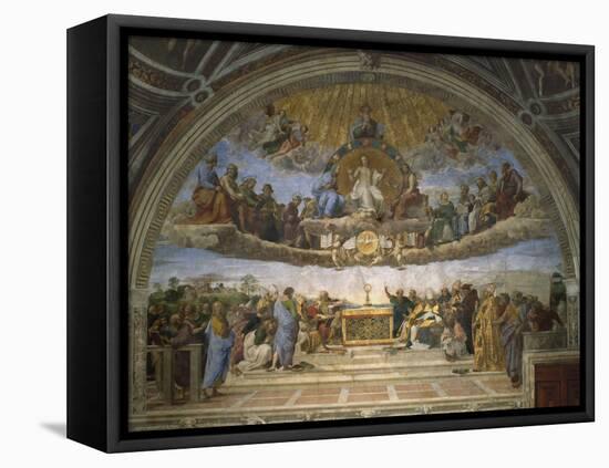 The Disputation of the Holy Sacrament, from the Stanza Della Segnatura, 1509-10-Raphael-Framed Premier Image Canvas