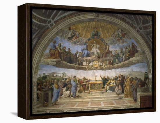 The Disputation of the Holy Sacrament, from the Stanza Della Segnatura, 1509-10-Raphael-Framed Premier Image Canvas