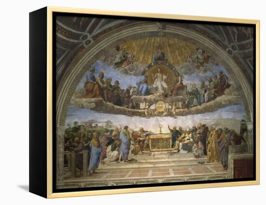 The Disputation of the Holy Sacrament, from the Stanza Della Segnatura, 1509-10-Raphael-Framed Premier Image Canvas