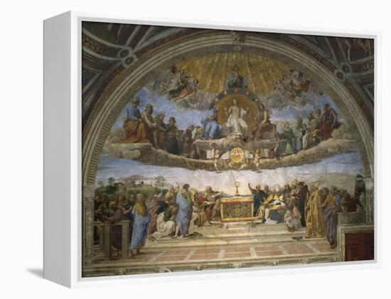 The Disputation of the Holy Sacrament, from the Stanza Della Segnatura, 1509-10-Raphael-Framed Premier Image Canvas