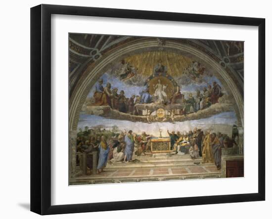 The Disputation of the Holy Sacrament, from the Stanza Della Segnatura, 1509-10-Raphael-Framed Giclee Print