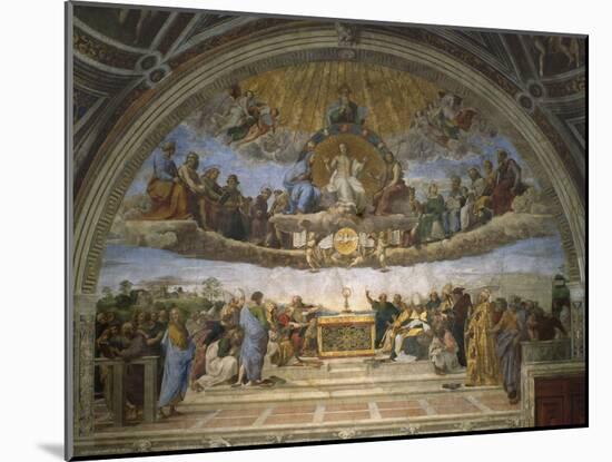 The Disputation of the Holy Sacrament, from the Stanza Della Segnatura, 1509-10-Raphael-Mounted Giclee Print