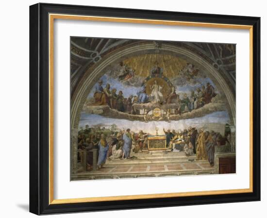 The Disputation of the Holy Sacrament, from the Stanza Della Segnatura, 1509-10-Raphael-Framed Giclee Print