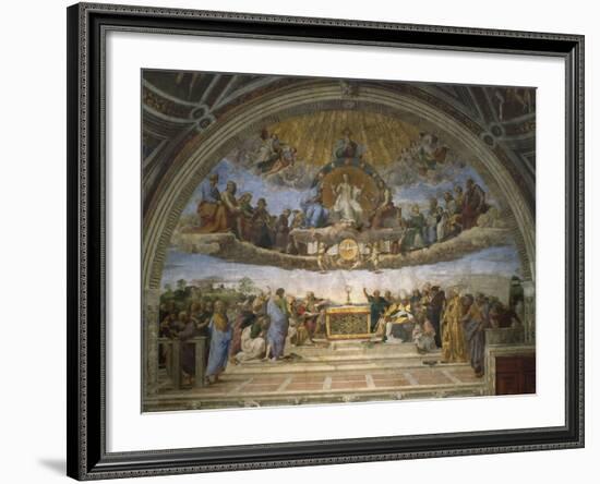 The Disputation of the Holy Sacrament, from the Stanza Della Segnatura, 1509-10-Raphael-Framed Giclee Print