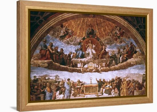 'The Disputation on the Holy Sacrament', 1508-1509. Artist: Raphael-Raphael-Framed Premier Image Canvas