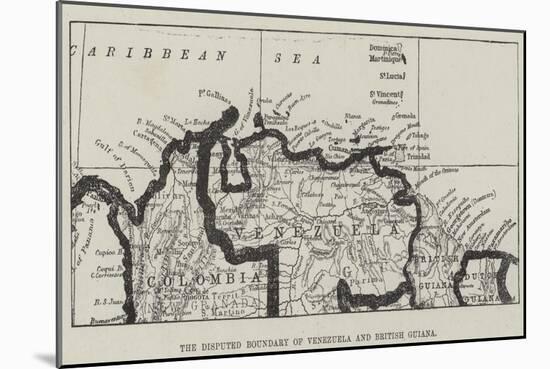 The Disputed Boundary of Venezuela and British Guiana-null-Mounted Giclee Print