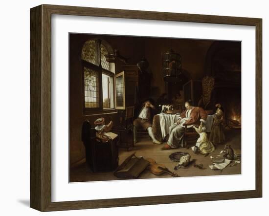 The Dissolute Household or the Effects of Intemperance-Jan Havicksz. Steen-Framed Giclee Print