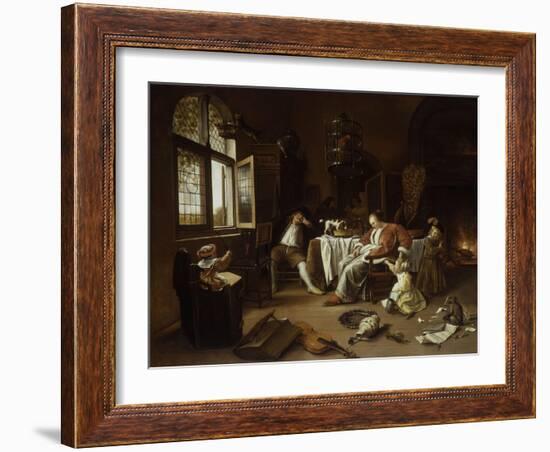 The Dissolute Household or the Effects of Intemperance-Jan Havicksz. Steen-Framed Giclee Print