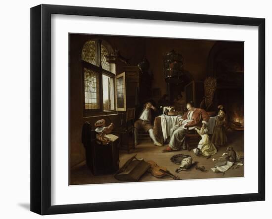 The Dissolute Household or the Effects of Intemperance-Jan Havicksz. Steen-Framed Giclee Print