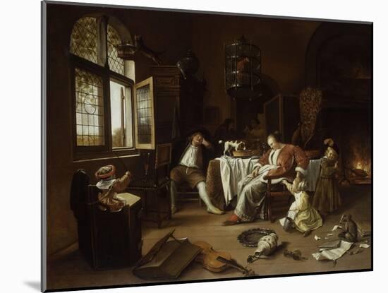 The Dissolute Household or the Effects of Intemperance-Jan Havicksz. Steen-Mounted Giclee Print