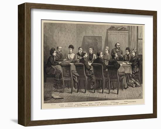 The Distress in Ireland, the Duchess of Marlborough's Relief Committee-Harry Hamilton Johnston-Framed Giclee Print