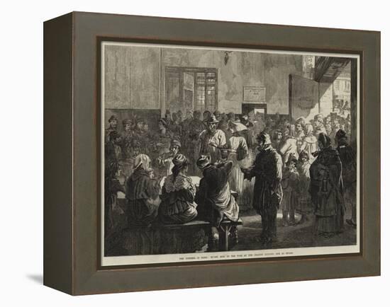 The Distress in Paris, Giving Soup to the Poor at the Charity Kitchen, Rue De Sevres-null-Framed Premier Image Canvas