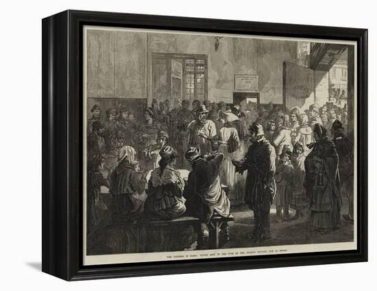 The Distress in Paris, Giving Soup to the Poor at the Charity Kitchen, Rue De Sevres-null-Framed Premier Image Canvas