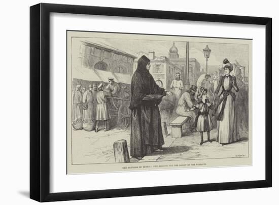 The Distress in Russia, Nun Begging for the Relief of the Peasants-null-Framed Giclee Print