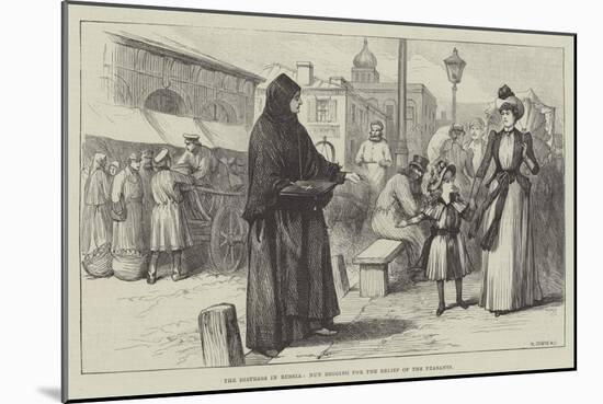 The Distress in Russia, Nun Begging for the Relief of the Peasants-null-Mounted Giclee Print