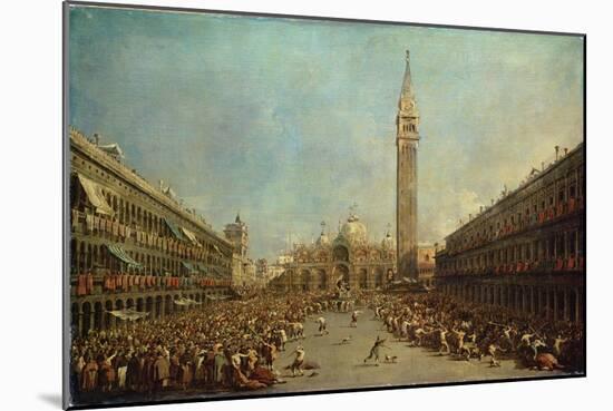 The Distribution of the Denarii to the Poor in San Marco, Venice-Francesco Guardi-Mounted Giclee Print