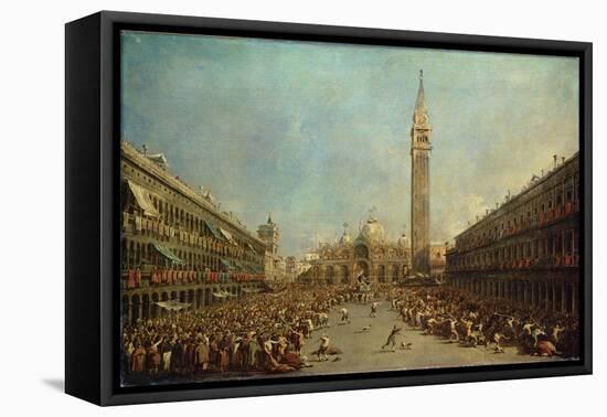 The Distribution of the Denarii to the Poor in San Marco, Venice-Francesco Guardi-Framed Premier Image Canvas