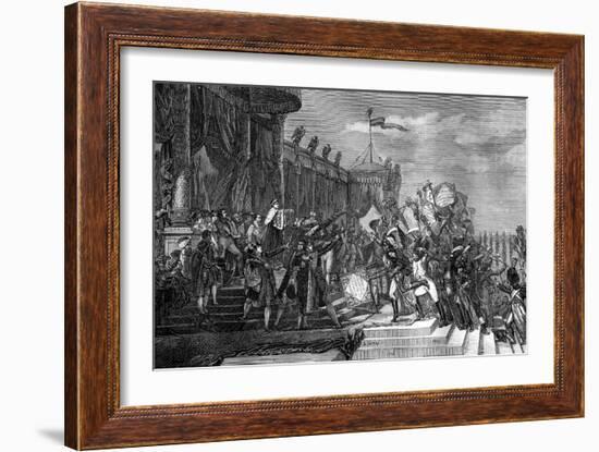 The Distribution of the Eagle Standards, Paris, 5th December 1804-Jacques Louis David-Framed Giclee Print