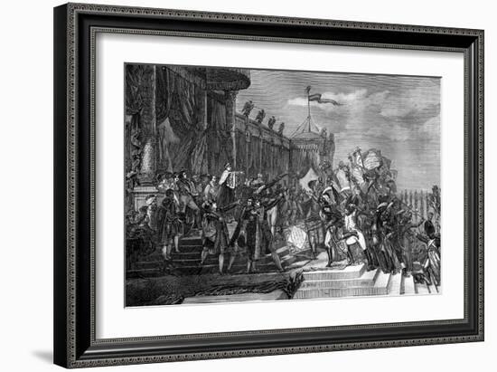 The Distribution of the Eagle Standards, Paris, 5th December 1804-Jacques Louis David-Framed Giclee Print