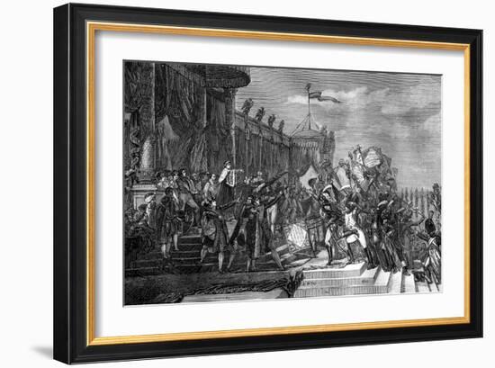 The Distribution of the Eagle Standards, Paris, 5th December 1804-Jacques Louis David-Framed Giclee Print