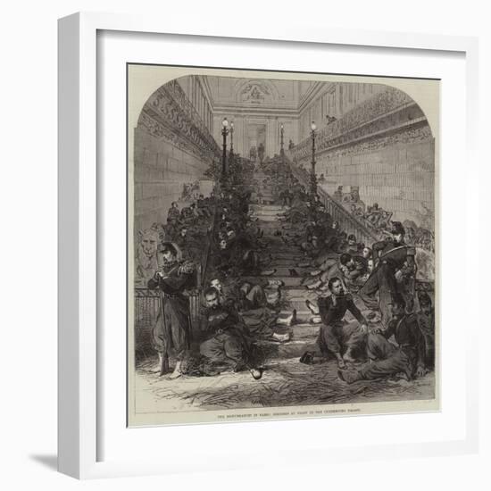 The Disturbances in Paris, Soldiers at Night in the Luxembourg Palace-null-Framed Giclee Print