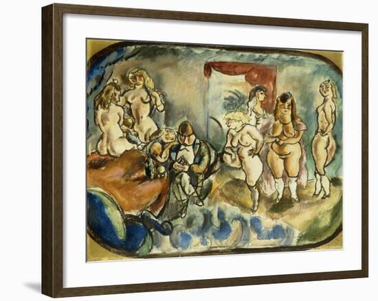 The Dithering Client, 1916-Jules Pascin-Framed Giclee Print