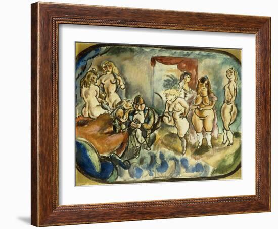 The Dithering Client, 1916-Jules Pascin-Framed Giclee Print