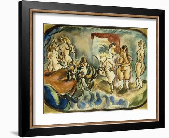 The Dithering Client, 1916-Jules Pascin-Framed Giclee Print