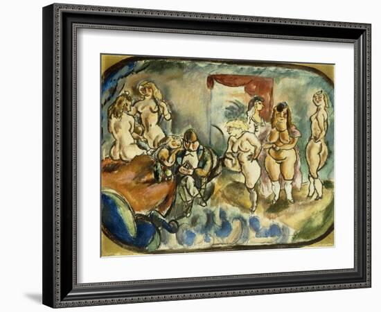 The Dithering Client, 1916-Jules Pascin-Framed Giclee Print