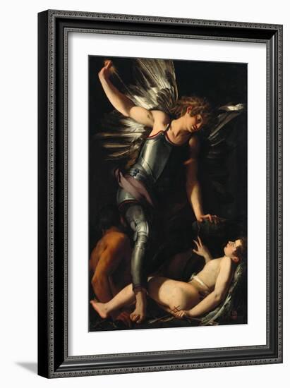 The Divine Eros Defeats the Earthly Eros, Ca 1602-Giovanni Baglione-Framed Giclee Print