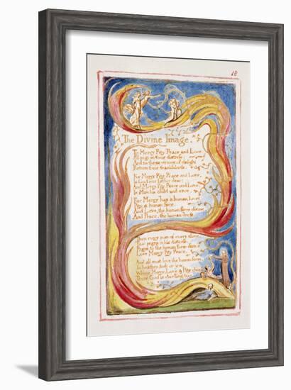 The Divine Image: Plate 18 from 'Songs of Innocence and of Experience' C.1815-26-William Blake-Framed Giclee Print