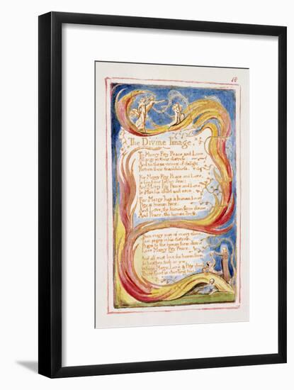 The Divine Image: Plate 18 from 'Songs of Innocence and of Experience' C.1815-26-William Blake-Framed Giclee Print