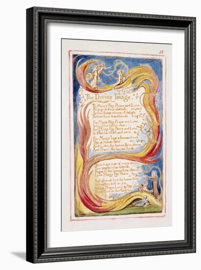 The Divine Image: Plate 18 from 'Songs of Innocence and of Experience' C.1815-26-William Blake-Framed Giclee Print