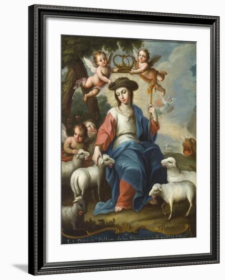 The Divine Shepherdess (La Divina Pastora), c.1760-Miguel Cabrera-Framed Giclee Print