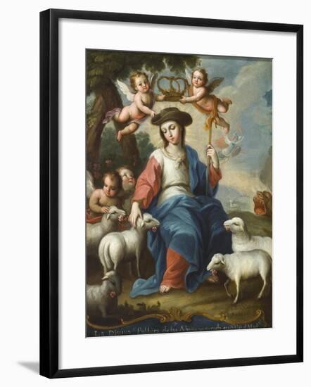 The Divine Shepherdess (La Divina Pastora), c.1760-Miguel Cabrera-Framed Giclee Print