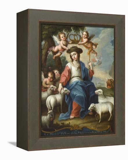 The Divine Shepherdess (La Divina Pastora), c.1760-Miguel Cabrera-Framed Premier Image Canvas